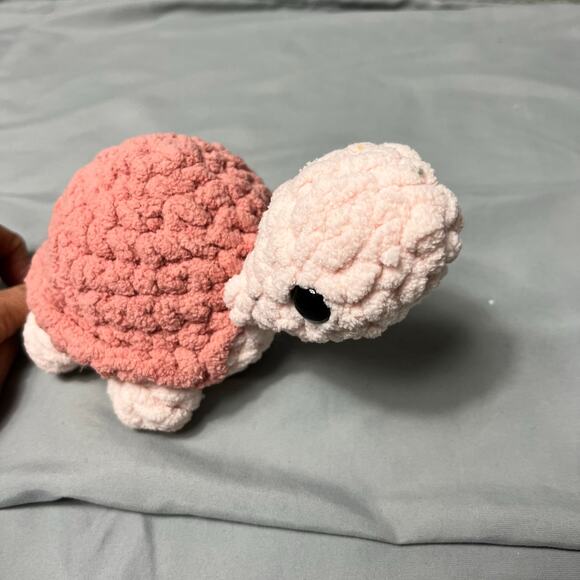 2/$15 Handmade Crochet Pink Turtle Stuffie Plush Plushie - Picture 1 of 2